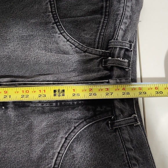 Spettro Skirt Womens Maxi Denim Black Light Wash Vintage Y2K Size 26 - Picture 7 of 8